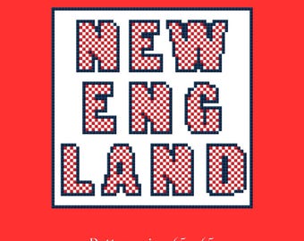 New England-naaldsteekkaart - 13 mesh 5 x 5 in