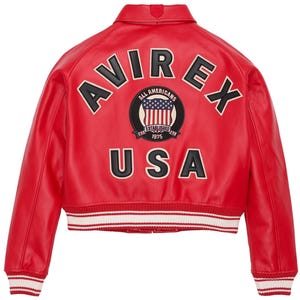 Short biker leather jacket for women with zipper front closure