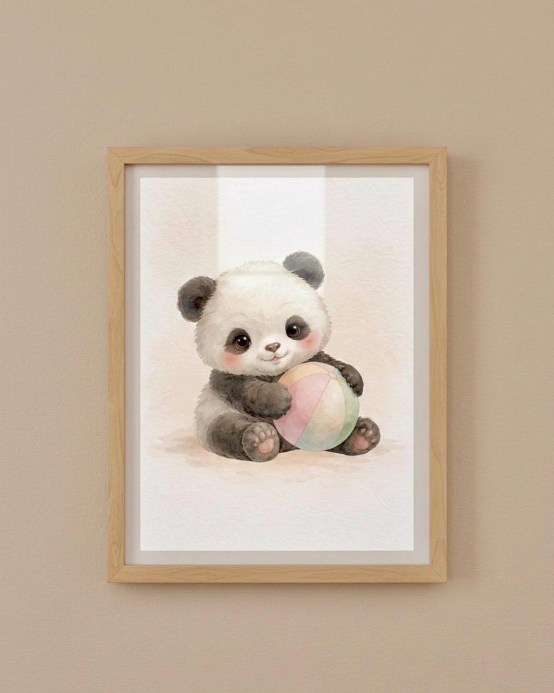 Panda Nursery Wall Art Printable Baby Room Decor Cute Panda Poster ...