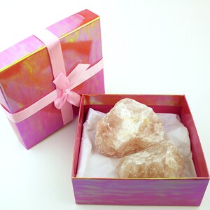Rose Quartz Set - 2 Rose Quartz Crystals, Pink Crystal, Love Stone, Rough Rose Quartz, Pink Stone