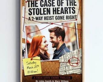 Personalized Couples Wall Art - Customized Anniversary Gift for Book Lovers, True Crime Mystery Nerds