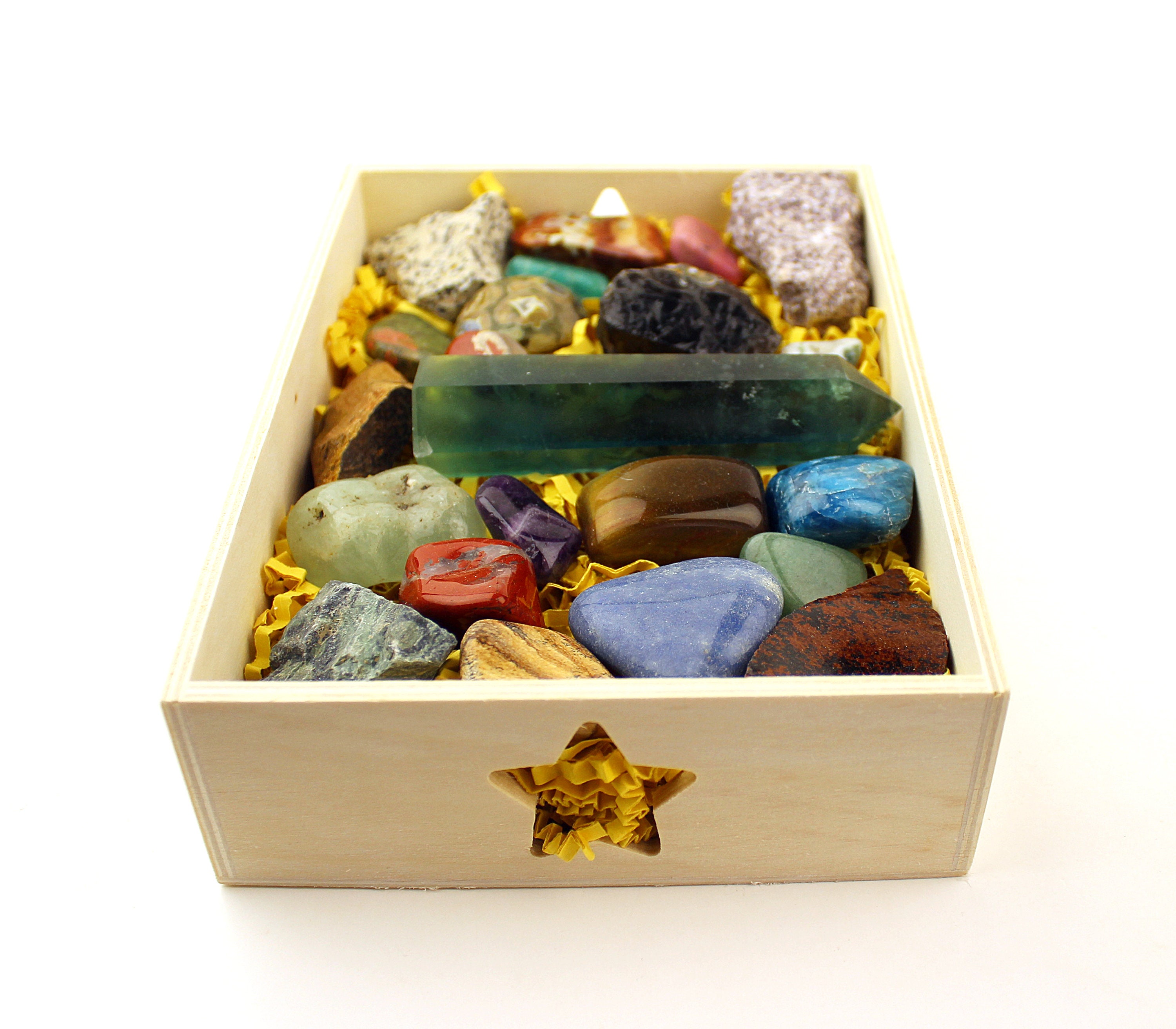 Deluxe Crystal Set in Wood Tray 23 Pc. Gift Set Crystal Etsy UK