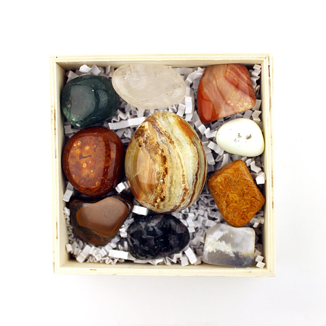 Crystal Set Housewarming Gift - Wedding Gift, Wooden Box, Crystal ...