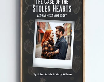 Personalized Couples Wall Art - Customized Anniversary Gift for Book Lovers, True Crime Mystery Nerds