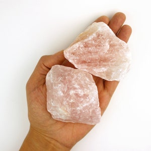 Rose Quartz Set - 2 Rose Quartz Crystals, Pink Crystal, Love Stone, Rough Rose Quartz, Pink Stone