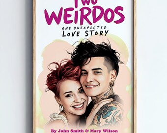 Custom Romance Book Cover Print - Personalized Couple Photo Gift (Digital Download)