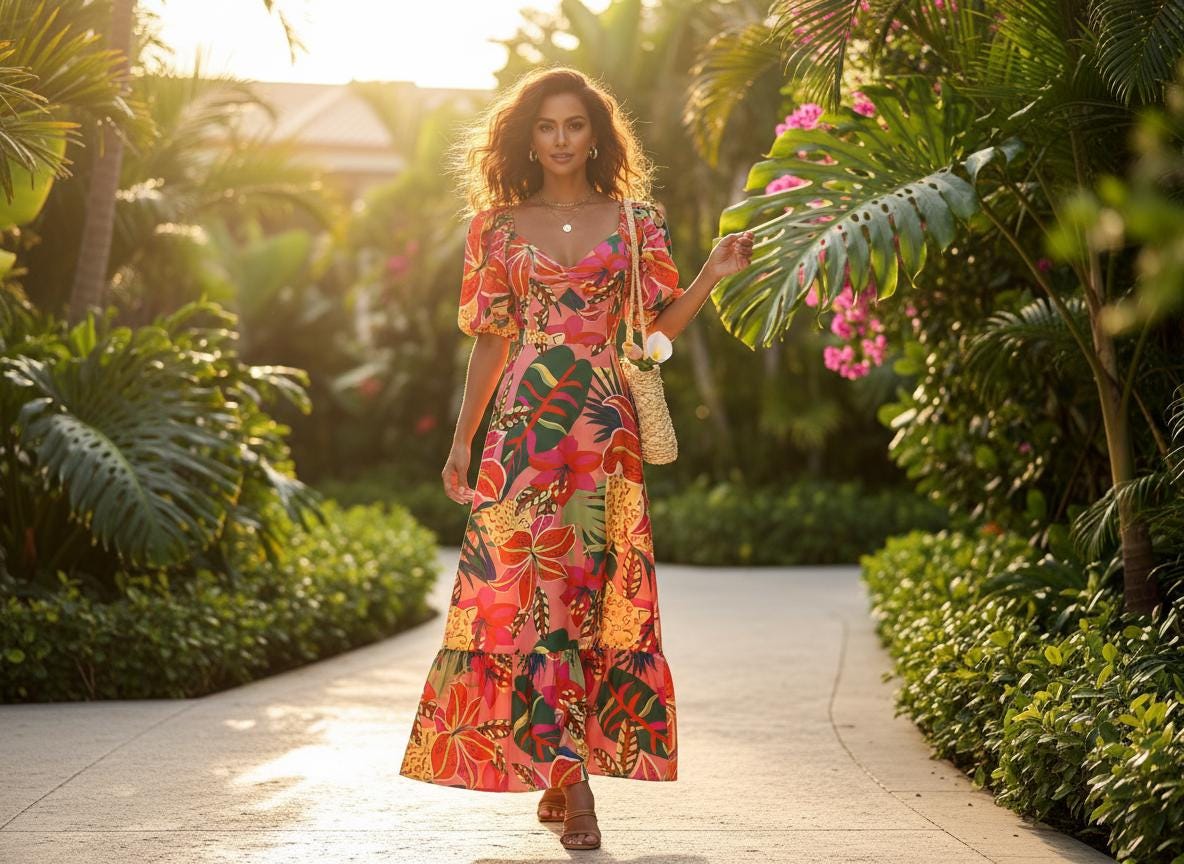 dressed undressed naked Draped Sleeve Maxi Dress – Naked Wardrobe Color:Pastel Multi Trees How Easy Is It