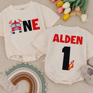 Cute Firefighter Baby Outfit, Cute Fire Fighter Baby Gift, Pregnancy Surprise Ideas Fire Truck Babysuit, Custom Fire Truck Outfit