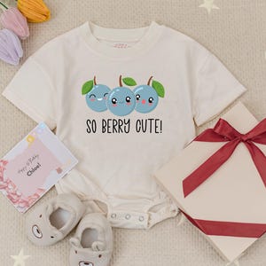 So Berry Cute Kids Baby Romper, Little Blueberry Natural Babysuit, Cute Fruit Shirt, Blueberry Babysuit, Fruit Babysuit, Modern Babysuit