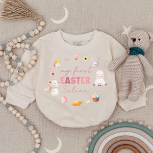 My First Easter Baby Romper, Baby first Easter, Cute Bunny 1st Easter Baby Romper, Easter Day Bunny Baby Bodysuit, My First Easter Bodysuit