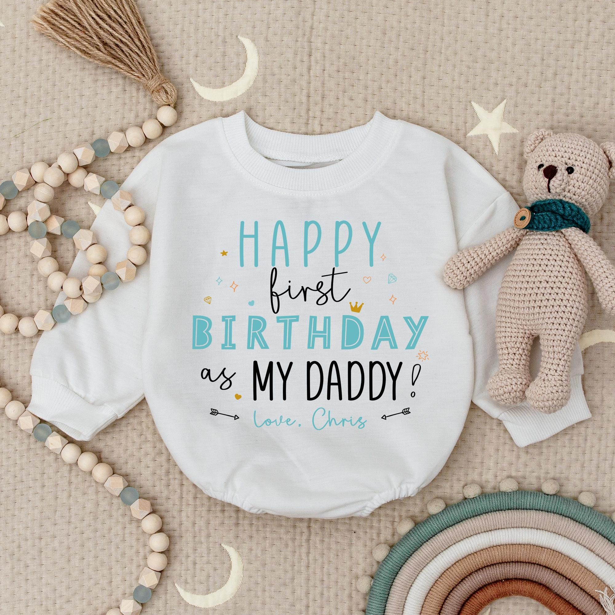 happy birthday daddy dress Arvesa Happy Birthday Daddy I'm The Best Gift Baby Boy & Girl Dress