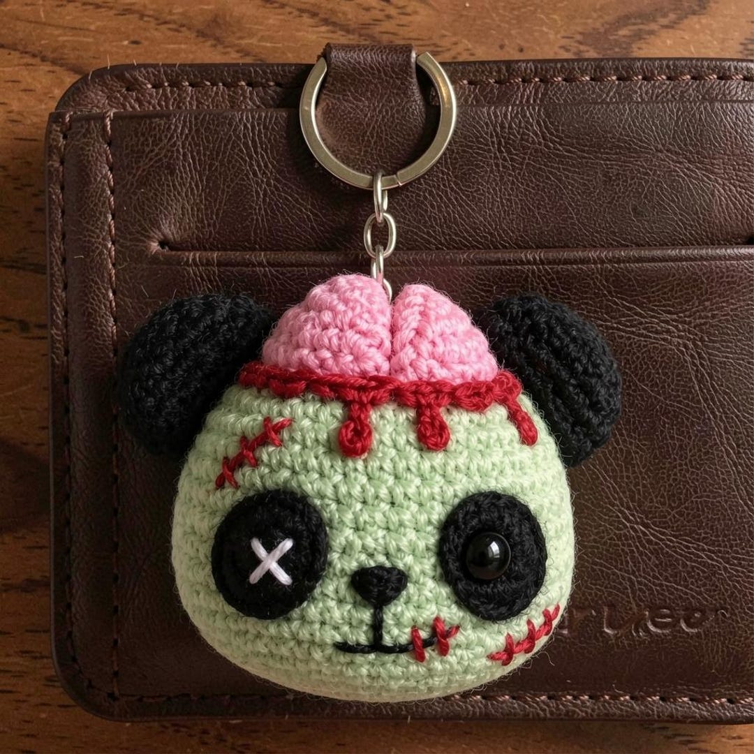 Undead Panda Undead Panda Brain Beanie Plush, Zombie Kawaii Accessory, Spooky Forest ...