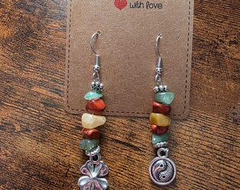 Crystal Earrings with Lucky Charms