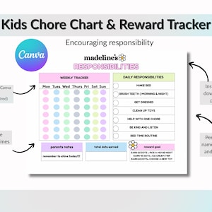 printable responsibility tracker chart for kids