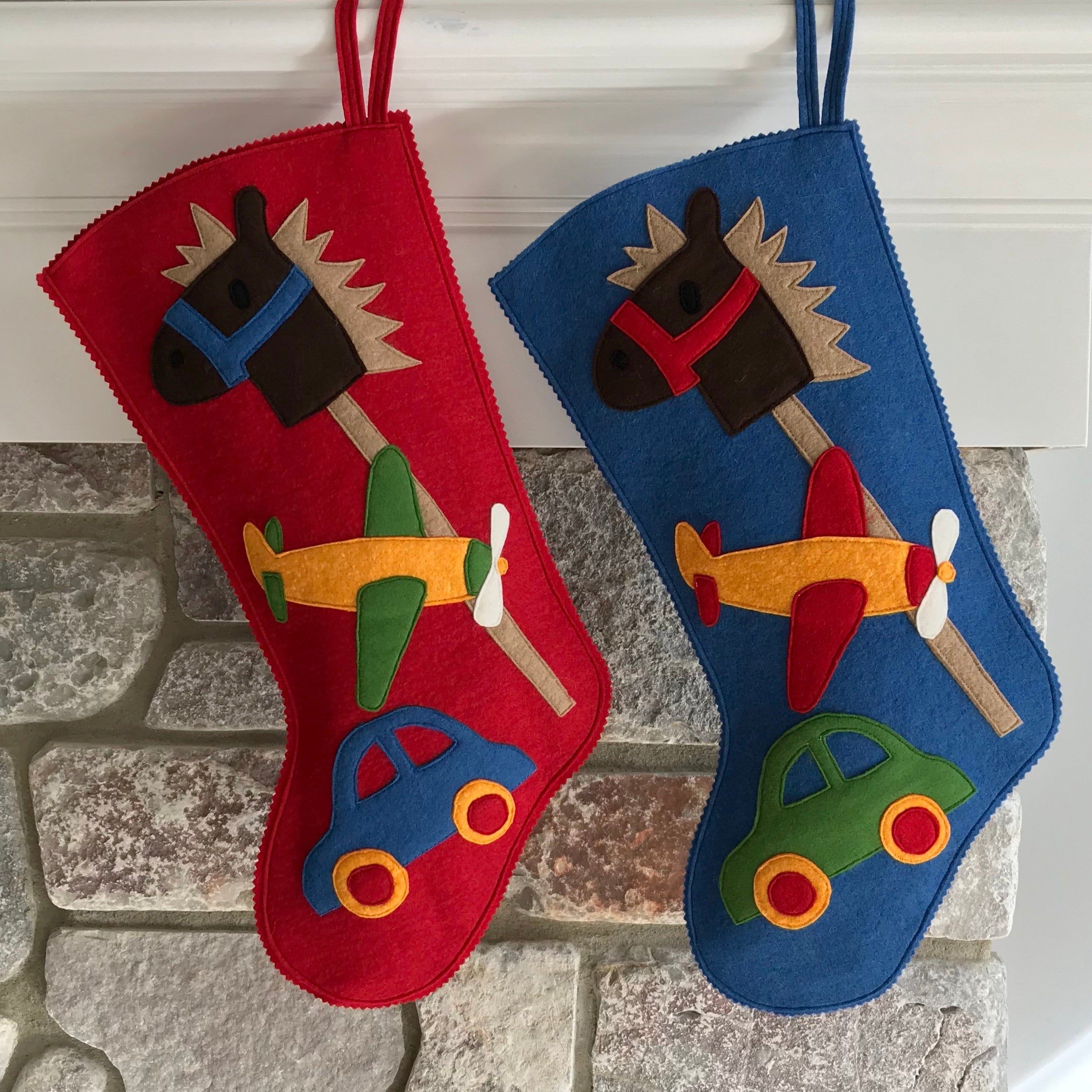 Handmade Wool Felt Christmas Stocking Celebrate With a Baby Etsy