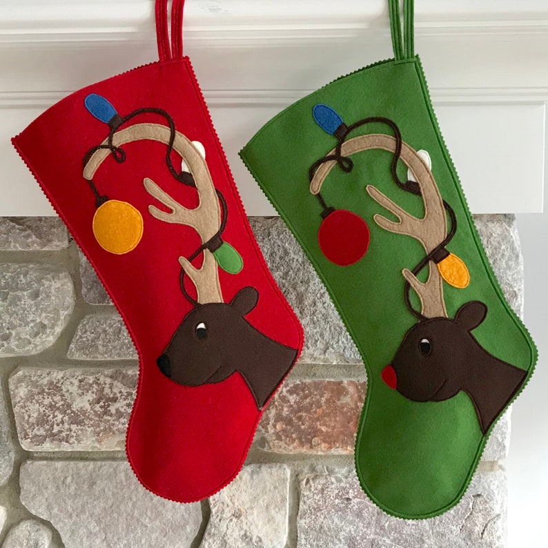 Handmade Wool Felt Personalized Christmas Stocking Celebrate Etsy