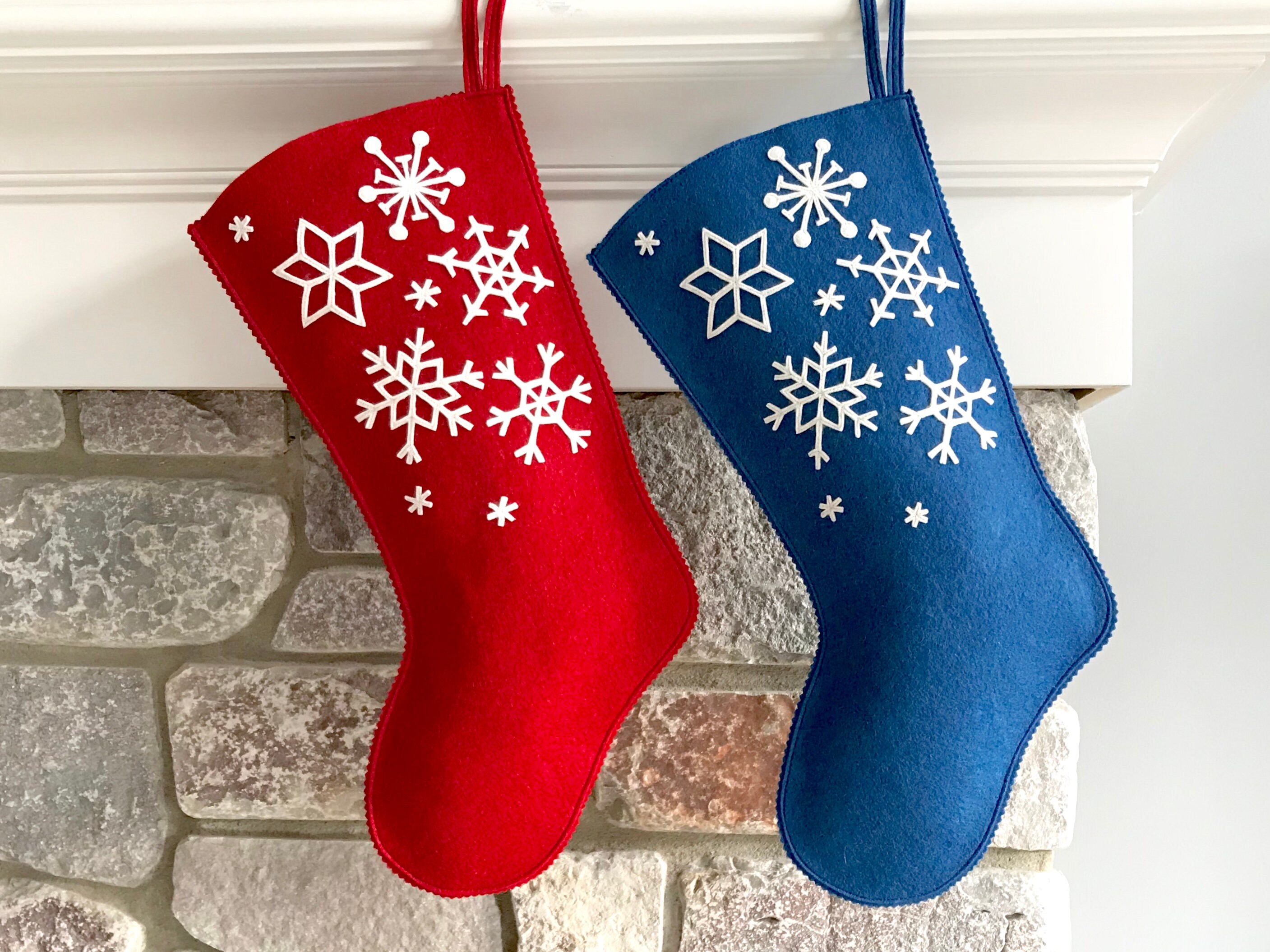 Handmade Wool Felt Christmas Stocking Celebrate with a Etsy