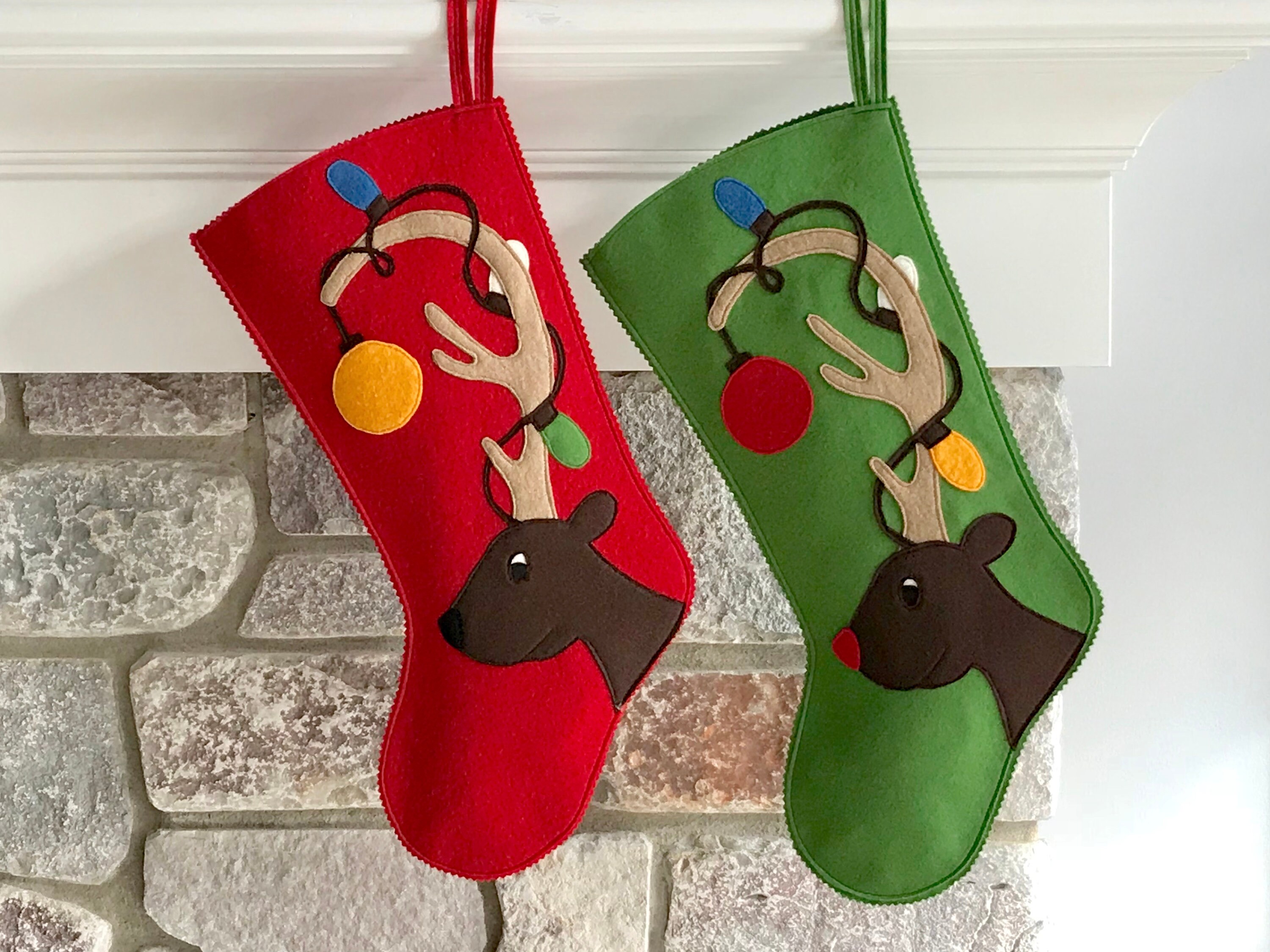 Handmade Wool Felt Personalized Christmas Stocking Celebrate Etsy