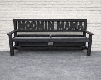 Personalised Wooden Double Bench Planters - Pots Included