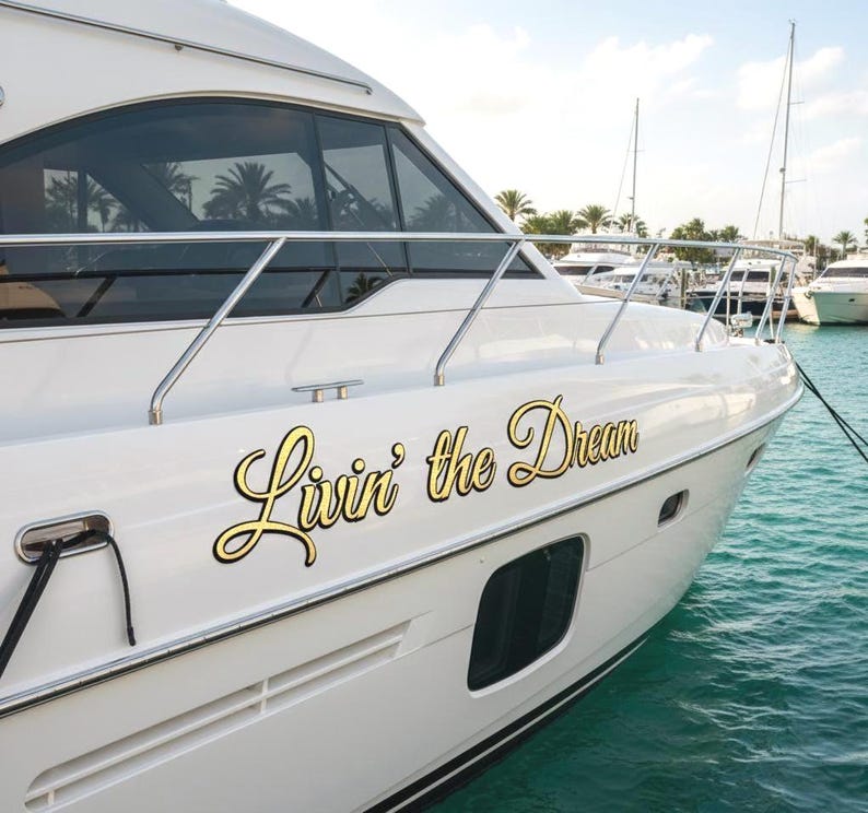 Gold Leaf Boat Name Lettering | Other Metallics Available ...