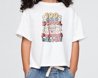 Retro 100 dagen school knallen met leuke SVG-png | 100 dagen popcornfilm SVG | 100 dagen pop-it-ontwerp (digitaal)