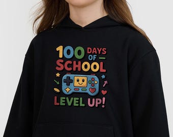 100 dagen school niveau omhoog SVG | Niveau vader en jongen ontgrendeld | 100 Days Smarter Shirt-hoody, png (digitaal)