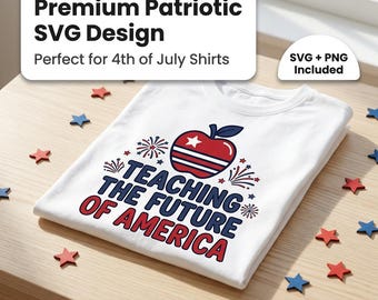 Amerikaanse 4 juli leraar SVG png, patriottische leraar shirt ontwerp png, retro citaat (digitaal)