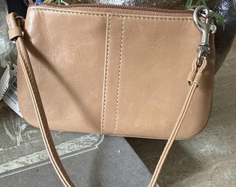 Coach Small Wristlet Camel Tan Smooth Leather F42389 NwT