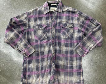 Vintage jaren 90 Saugatuck Dry Goods Company thermisch gevoerd formaat groot geruit flanel