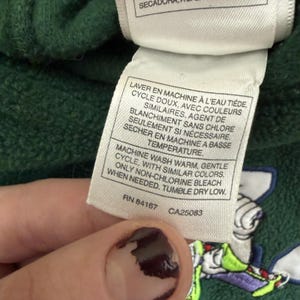 Sudadera con capucha vintage de Buzz Lightyear de Toy Story para jóvenes, talla grande, color verde polar. imagen 5