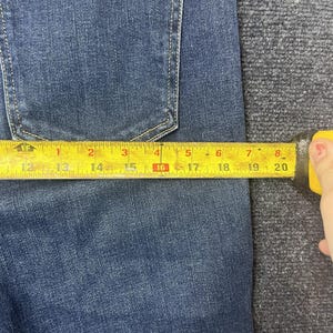 Jeans Joe's de mezclilla elástica ajustada de talle alto, corte acampanado micro acampanado azul para mujer, talla 31, estilo Y2K. imagen 8