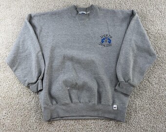 Vintage USA Russell Athletic Sweatshirt Mens Large Gray Military Death Dealers