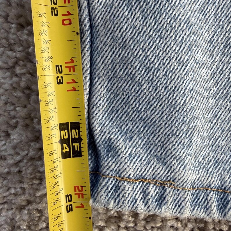 Vintage Wrangler Jeans Mens 33x29 Light Wash Blue Denim Regular Straight Casual image 7