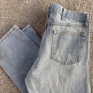 Vintage Wrangler Jeans Mens 33x29 Light Wash Blue Denim Regular Straight Casual image 2