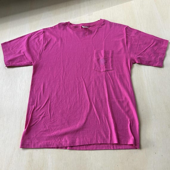 Gant, Vintage GANT Salty Dog Shirt Mens Large Pink Pocket Logo Tee T-Shirt Made USA
