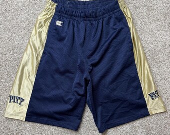 Y2K Pitt Panthers Shorts Men Large Blue Gold NCAA Basketball Colosseum Athletics