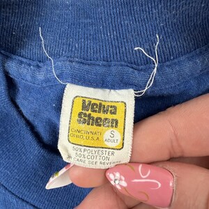 Vintage 80s Girl Scouts Velva Sheen Shirt Mens Small Blue Balloon Tee T-Shirt image 4