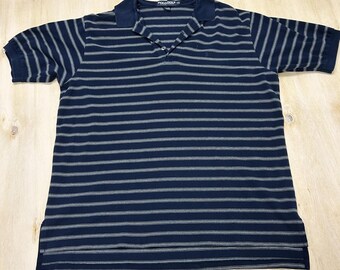 Vintage Polo Ralph Lauren Polo Shirt Mens 2XL Stripe Short Sleeve Pony Logo Golf