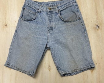 Vintage 90s Op Denim Shorts Mens 30 Blue Light Wash Baggy 5 Pocket Summer Jorts