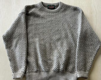 Vintage High Trek Sweater Mens Large Waffle Knit Crewneck Heavyweight Pullover