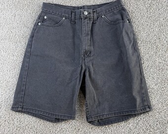 Vintage Denim Shorts Womens 12 Gray Charcoal Wash Mom Casual Relaxed Jorts