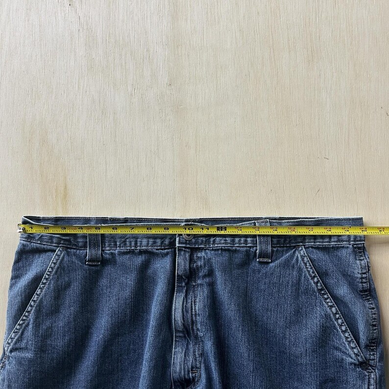 Y2K Wrangler Jeans Mens 40x30 Medium Wash Denim Relaxed Straight Cargo 70LGWDS image 4