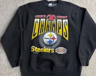 ヴィンテージ ピッツバーグ・スティーラーズ スウェットシャツ メンズ ラージ ブラック NFL セーラム スーパーボウル XXX