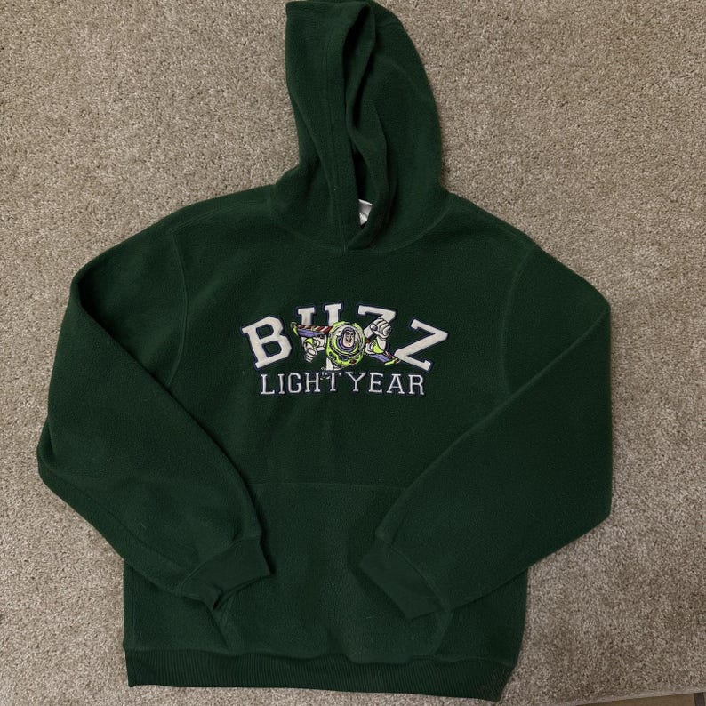 Sudadera con capucha vintage de Buzz Lightyear de Toy Story para jóvenes, talla grande, color verde polar. imagen 1