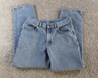 Vintage Lee Jeans Mens 34x30 Light Wash Blue Denim Regular Straight Casual USA