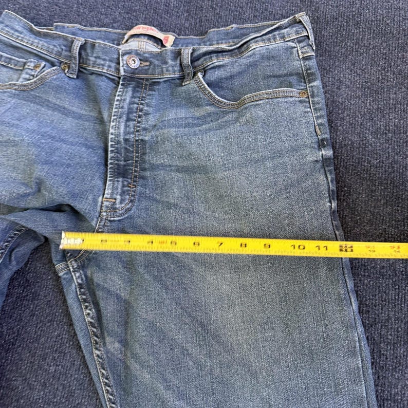 Y2K Wrangler Relaxed Boot Flex Jeans Mens Medium Wash Blue Bootcut Fits 36x34 image 11