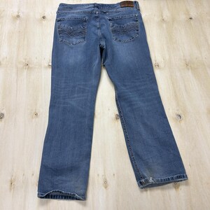 Y2K Seven7 Straight F1 Jeans Mens 36x32 Medium Blue Denim Regular Stretch Casual image 10