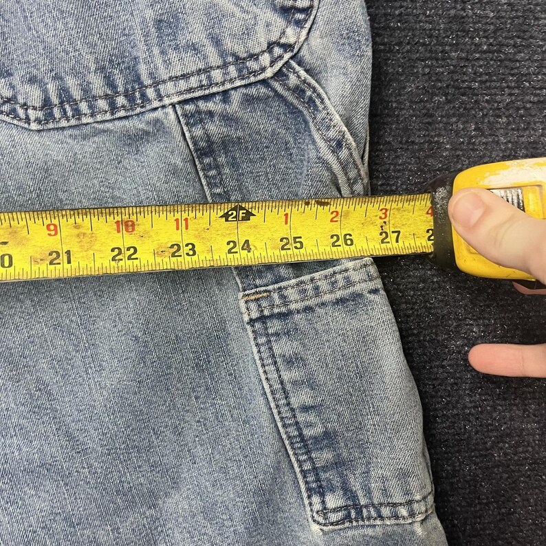 Y2K Wrangler Carpenter Jeans Mens 44x30 Light Denim Relaxed Straight Workwear image 8