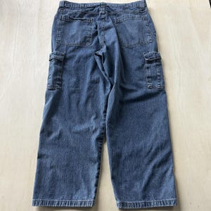 Y2K Wrangler Jeans Mens 40x30 Medium Wash Denim Relaxed Straight Cargo 70LGWDS image 3