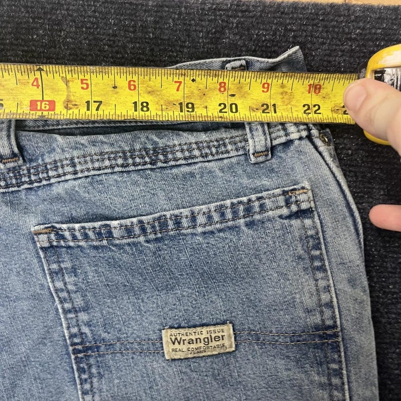 Y2K Wrangler Carpenter Jeans Mens 44x30 Light Denim Relaxed Straight Workwear image 7
